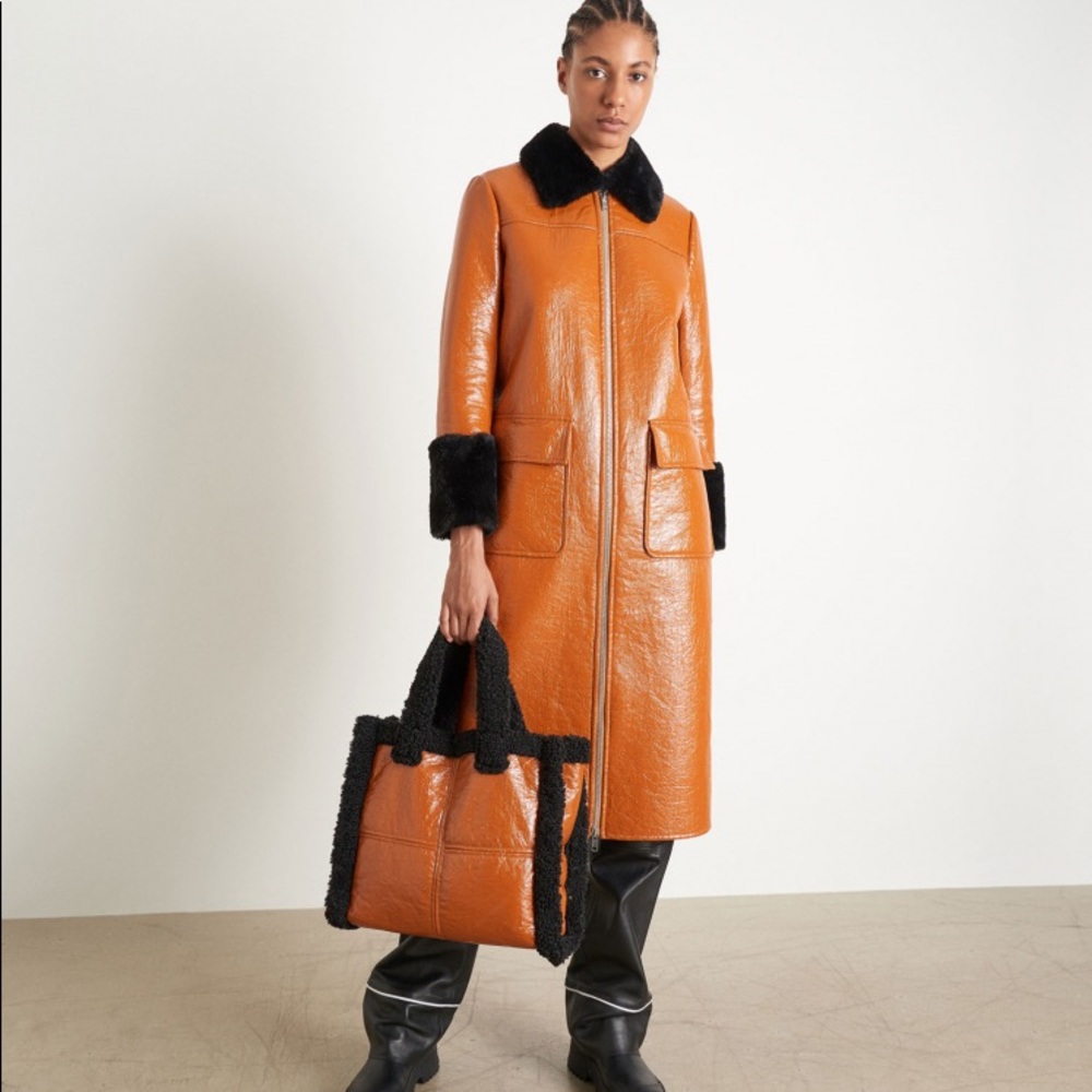 Hot Scandinavian Brand STAND STUDIO Patent Coat
